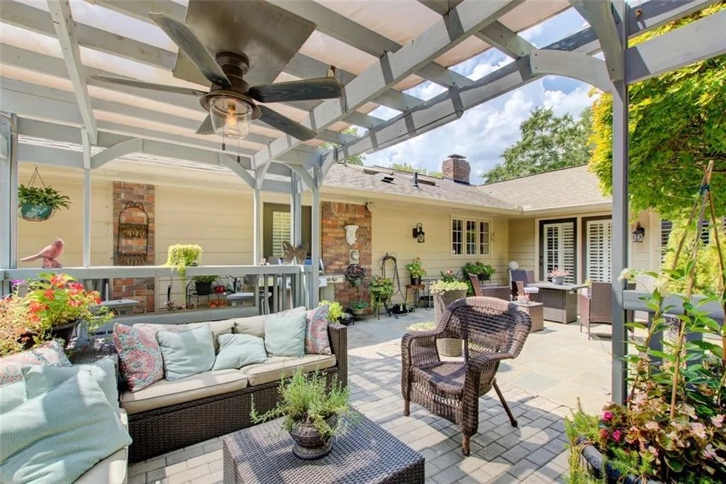 Upper Patio w/ French Doors to Family Room