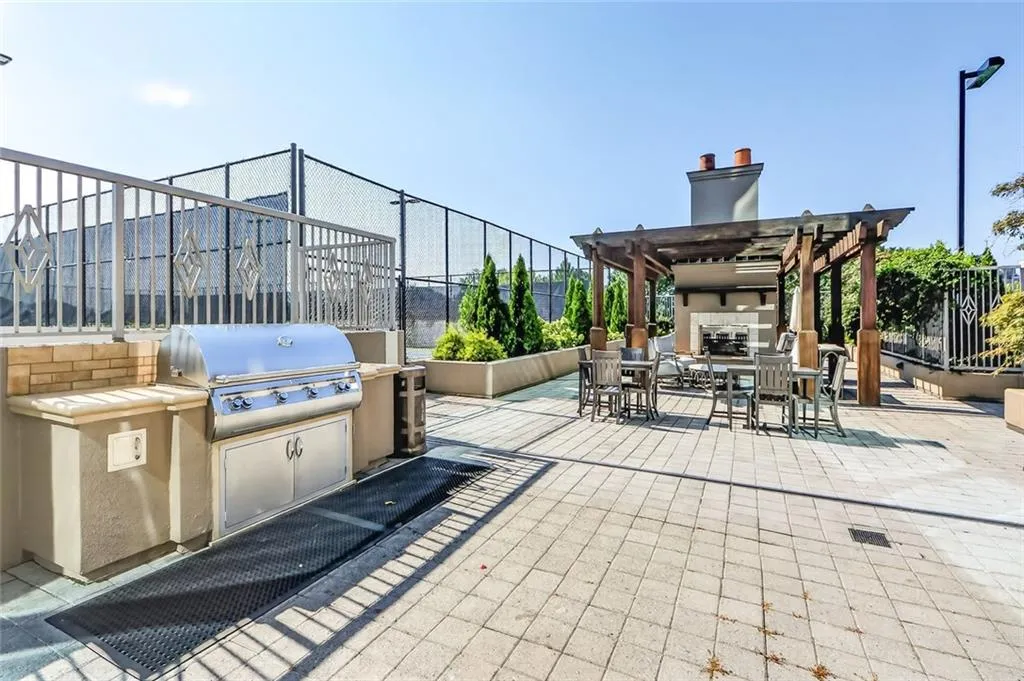 Grilling area and outdoor fireplace