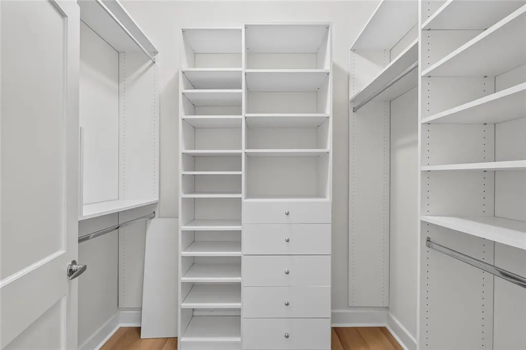 One of two primary closets