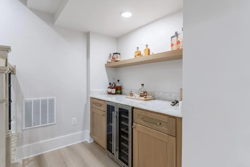 Terrace Level Bar with beverage refrigerator