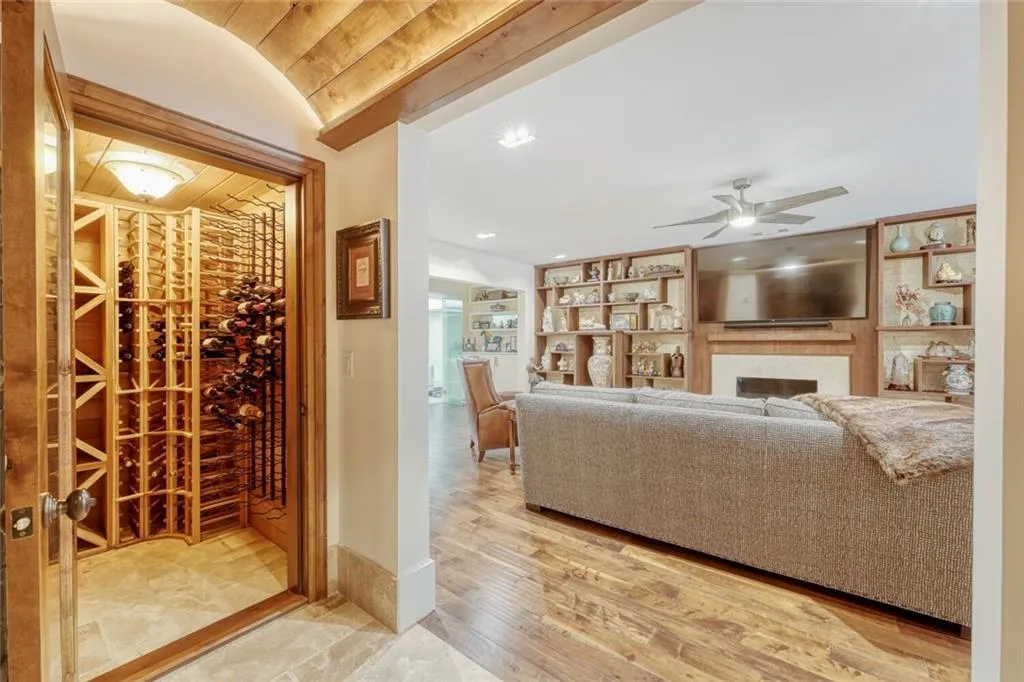 One of two walk in wine cellars.