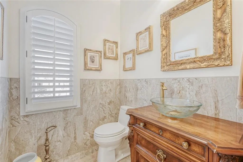 Powder room for guests.