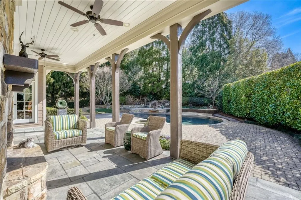 Relax on the covered veranda.