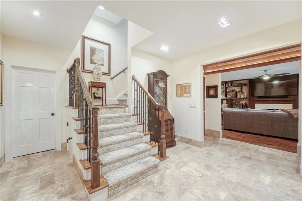 Terrace level casual entertainment space, with walk out access.