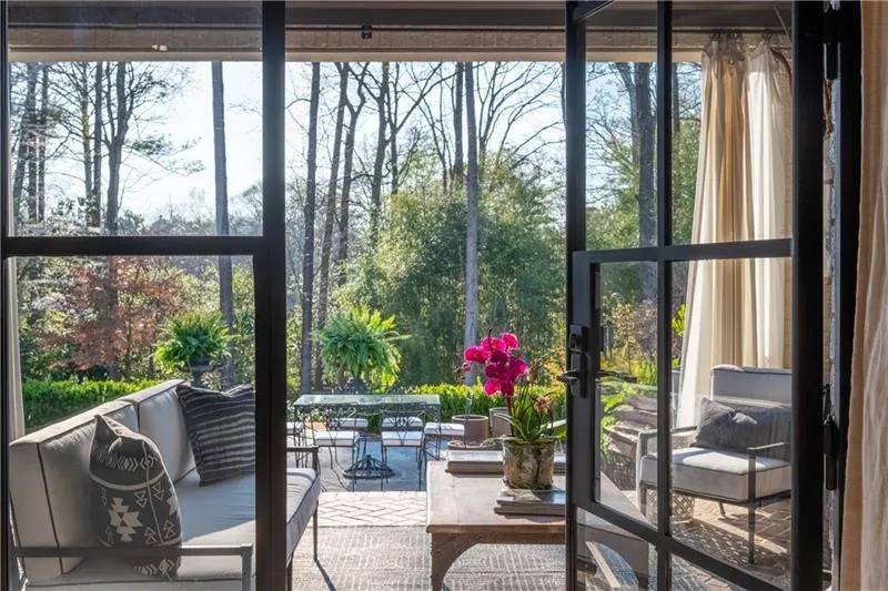 Iron and glass doors to lanai Iron and glass doors to lanai