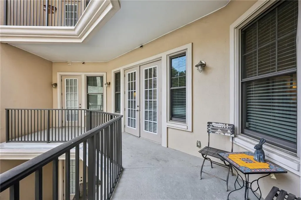Balcony with french doors Balcony with french doors