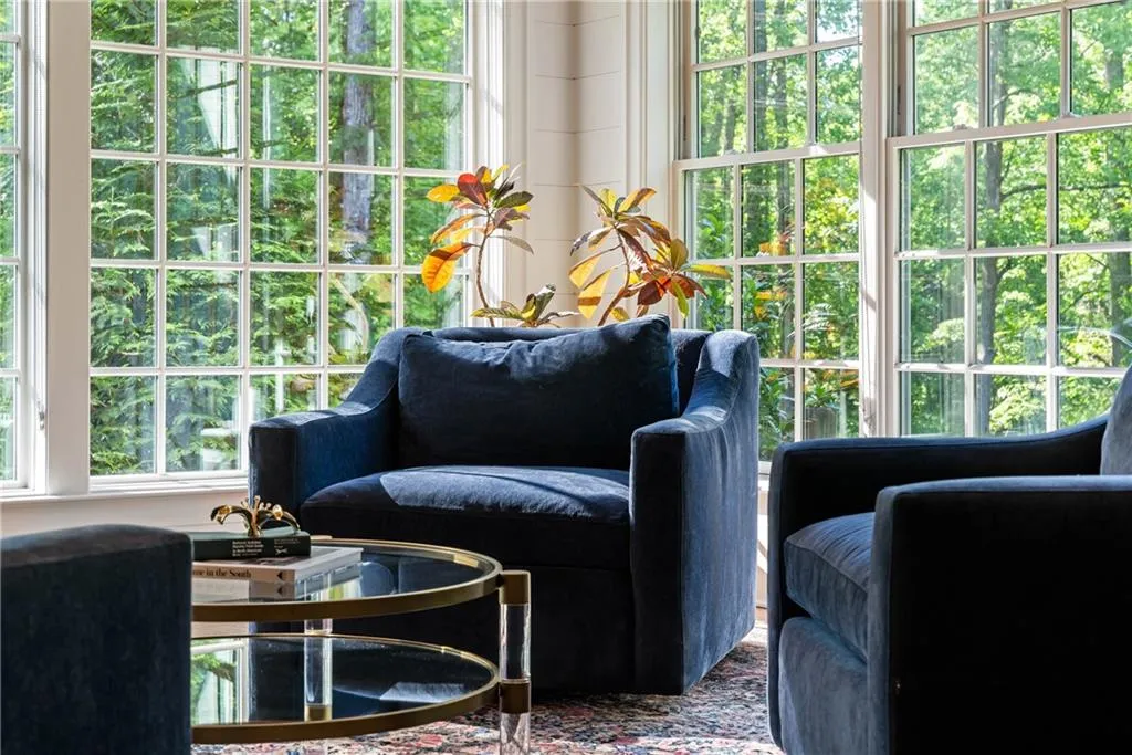 Beautiful room morning coffee and bird watching