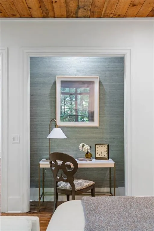 Desk nook in primary bedroom