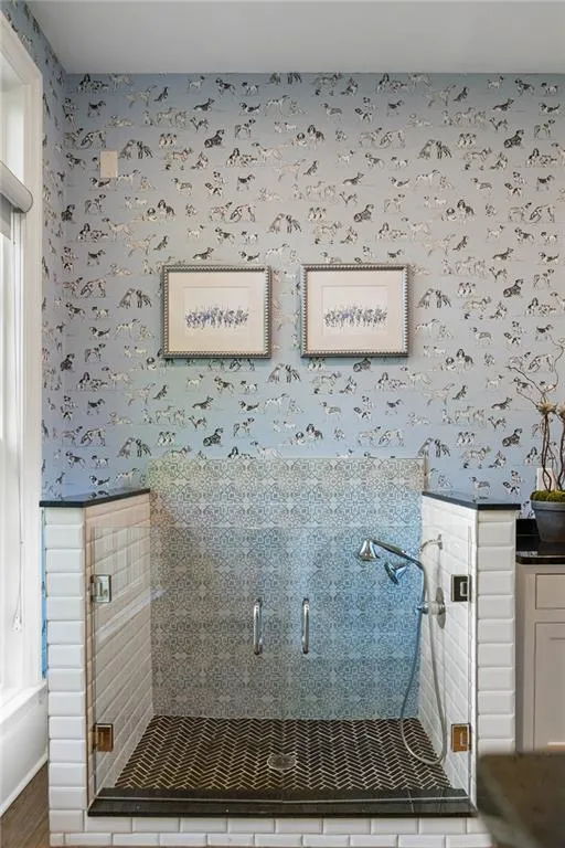 Dog bath in laundry area