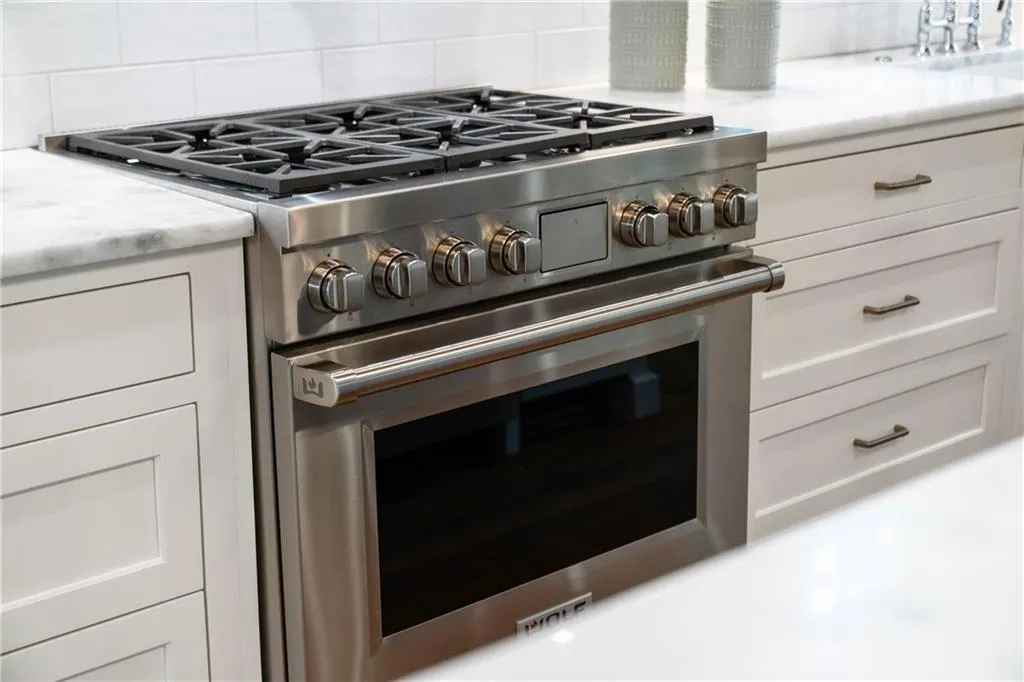 Six burner Wolf range