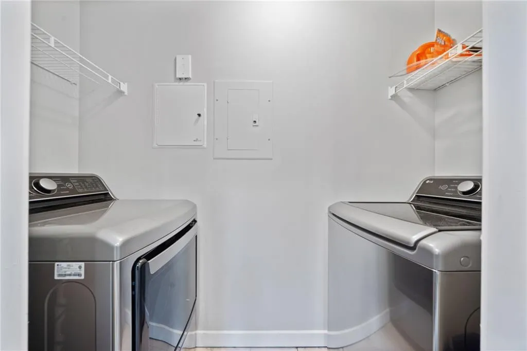 Laundry room is located off the kitchen