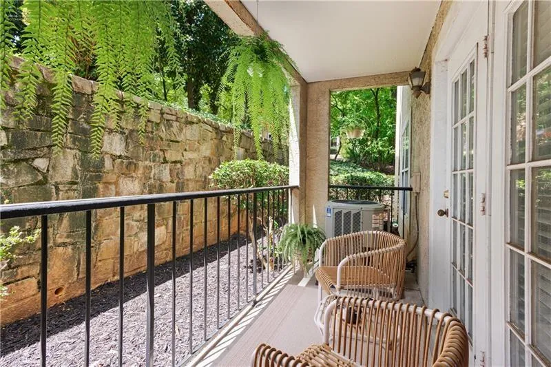 Balcony with french doors