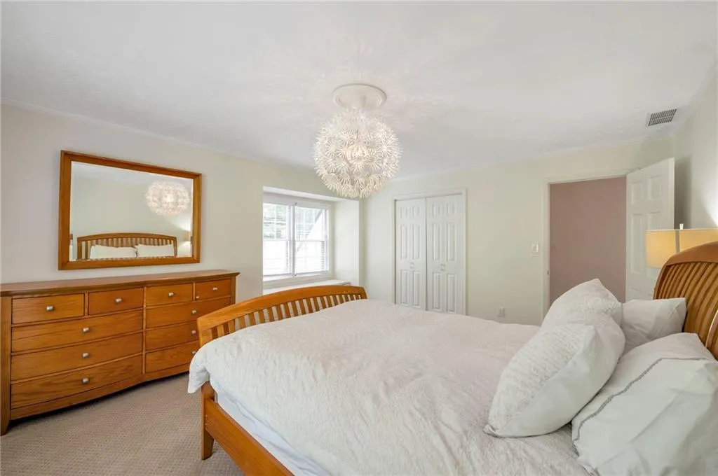 Upstairs bedroom with adjoining bathroom