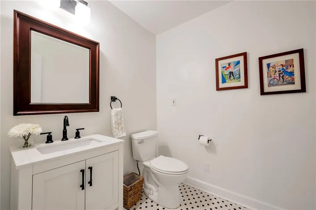 Powder bathroom on main