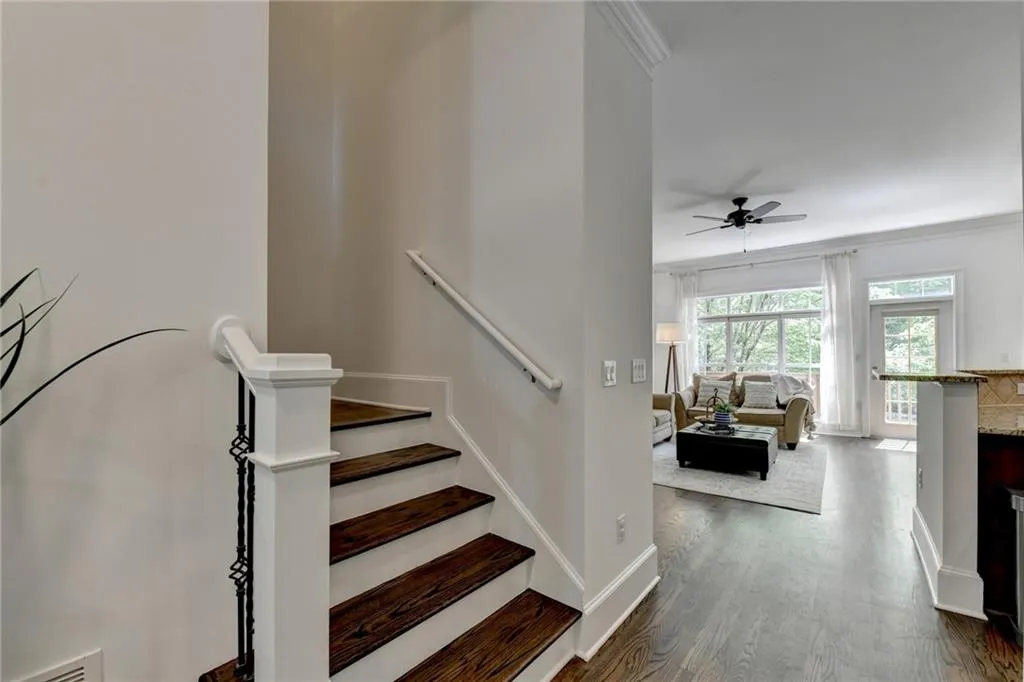 Hardwoods even on the stairs