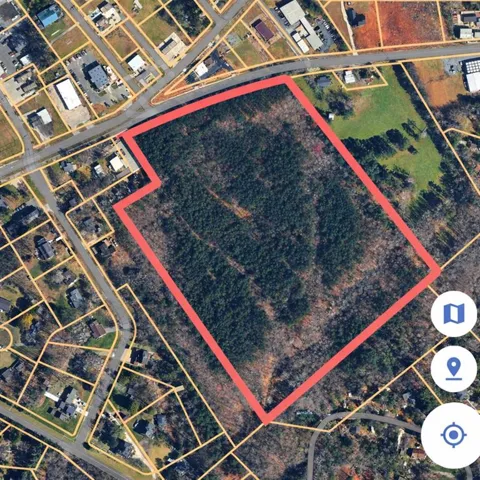 Map / location with property parcel outlined