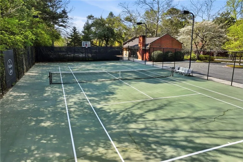 View of tennis court