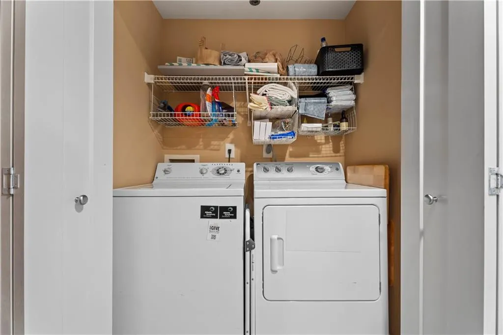 Laundry area featuring washer and dryer