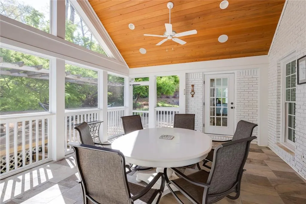 Screen Porch Opens to Large Deck