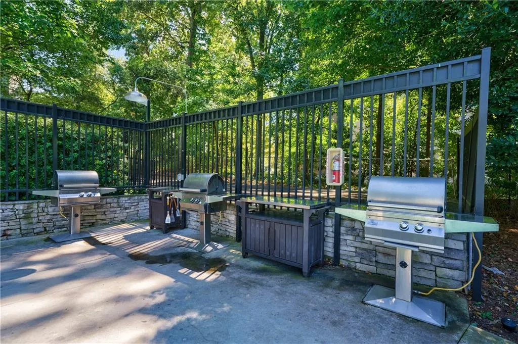 Grilling area by the pool