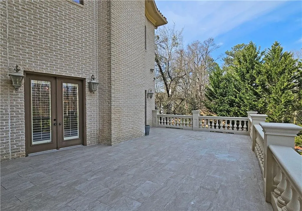View of patio featuring french doors