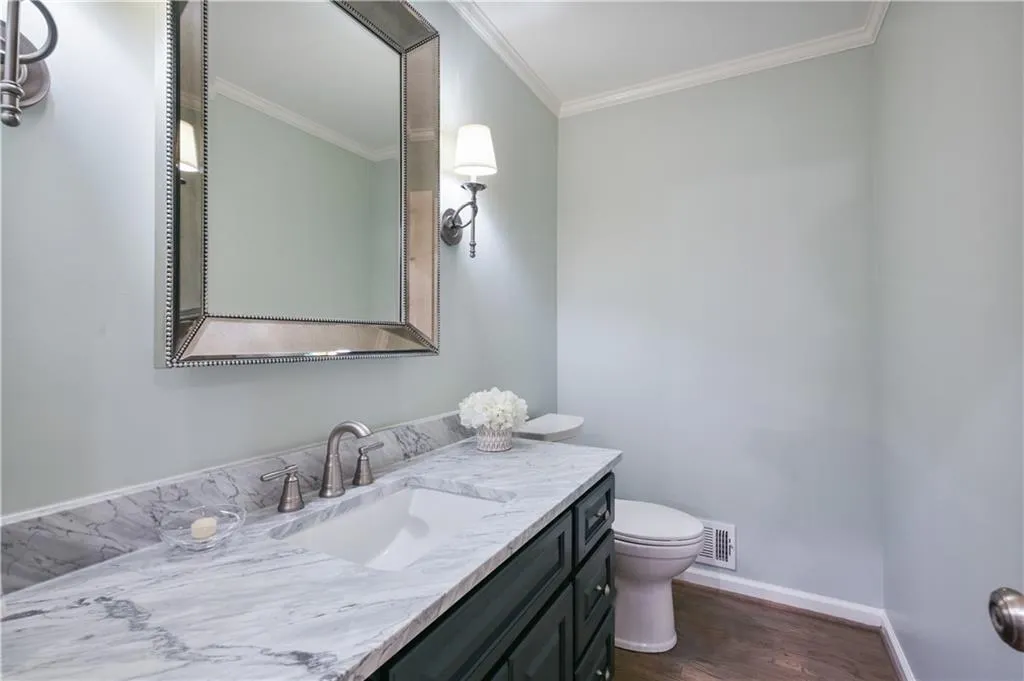 Main level powder room