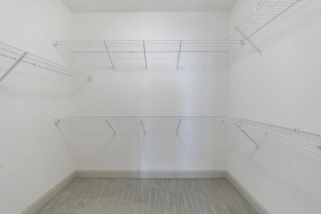 Primary bedroom walk in closet