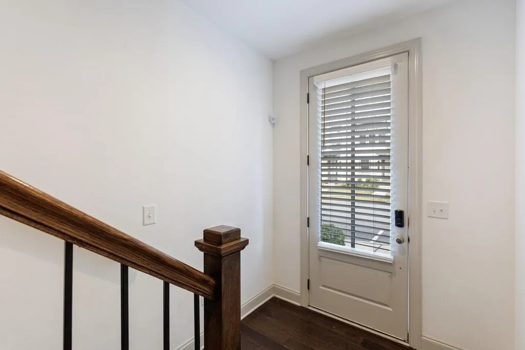 Front door located on lower level