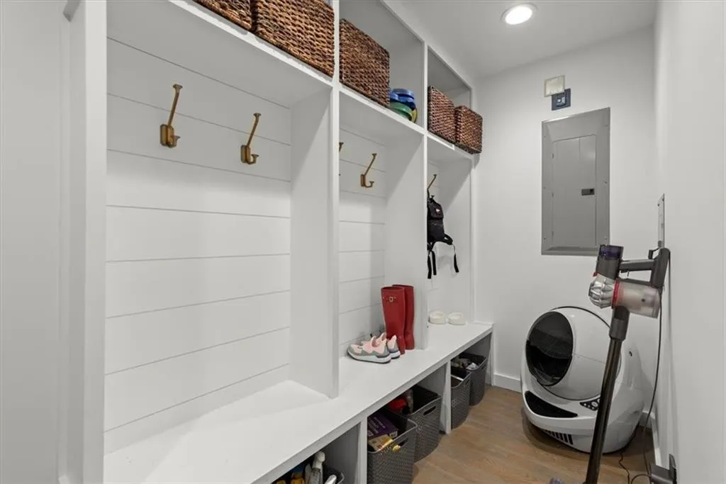 Conveniently located Mud room area behind kitchen and next to garage door entry