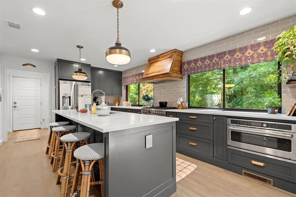 Kitchen with window creates a bright and airy space