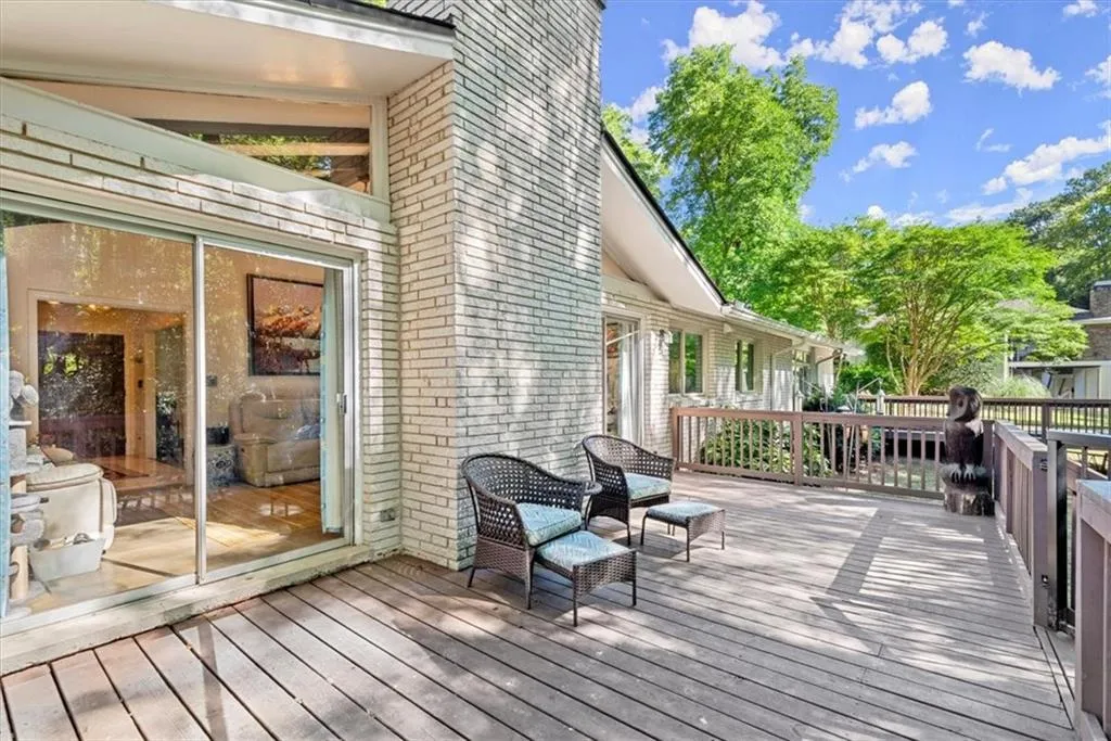 Entry from Family Room to one of two decks