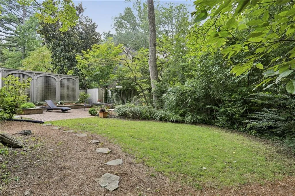 Private and secluded patio space exuding with lush nature.
