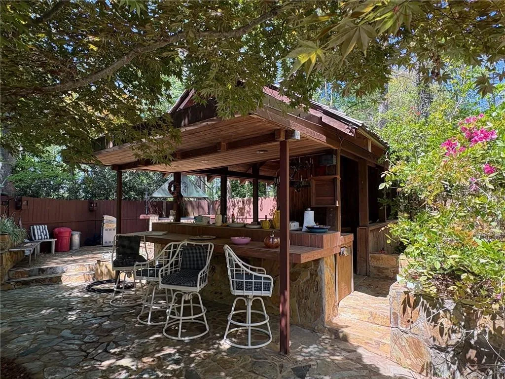 Fenced backyard featuring a patio