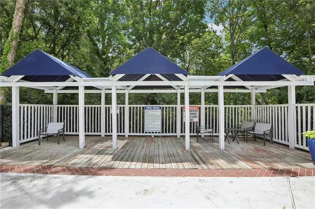 View of wooden deck