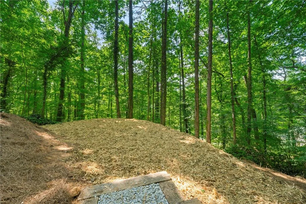 Newly terraced flat recreation area