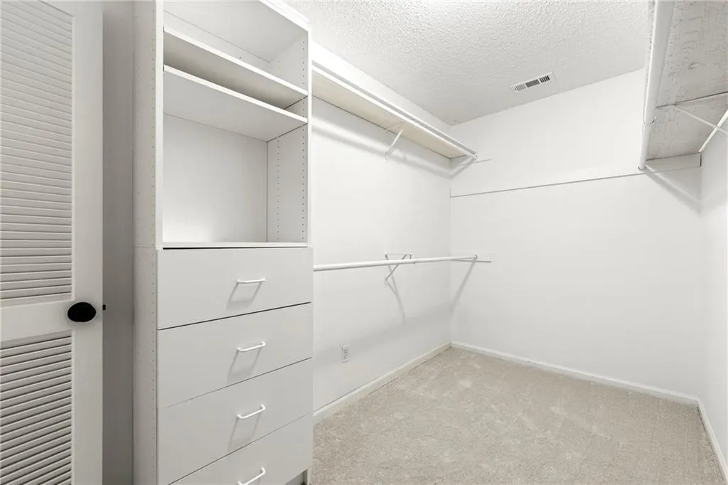 Master suite walk in closet
