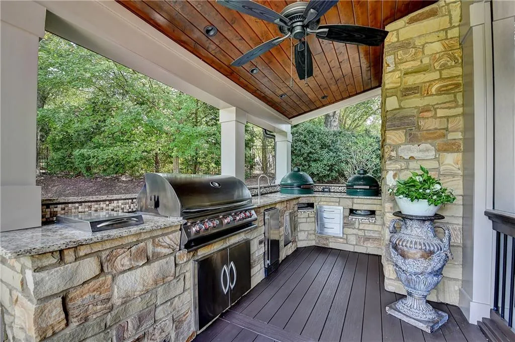 Outdoor grilling area