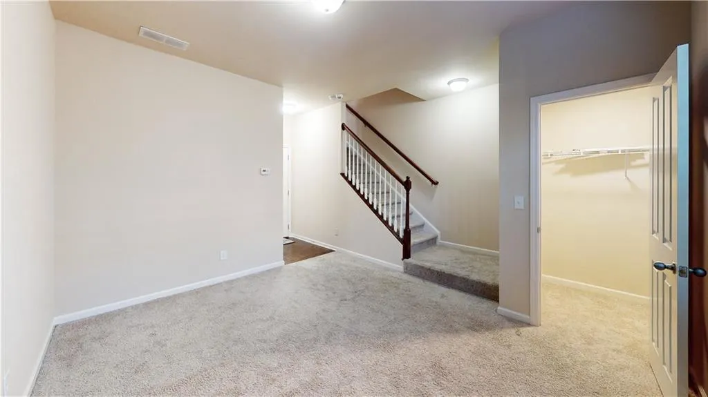 Terrace Level Full bathroom with toilet, shower / washtub combination, vanity, and tile patterned floors