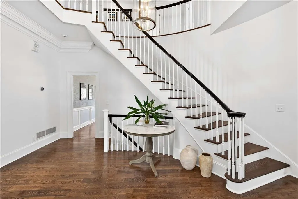 Beautiful hardwood floors add warmth, character, and timeless elegance throughout this level of the  home.