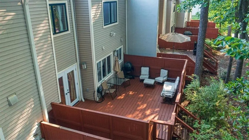 Deck with an outdoor living space