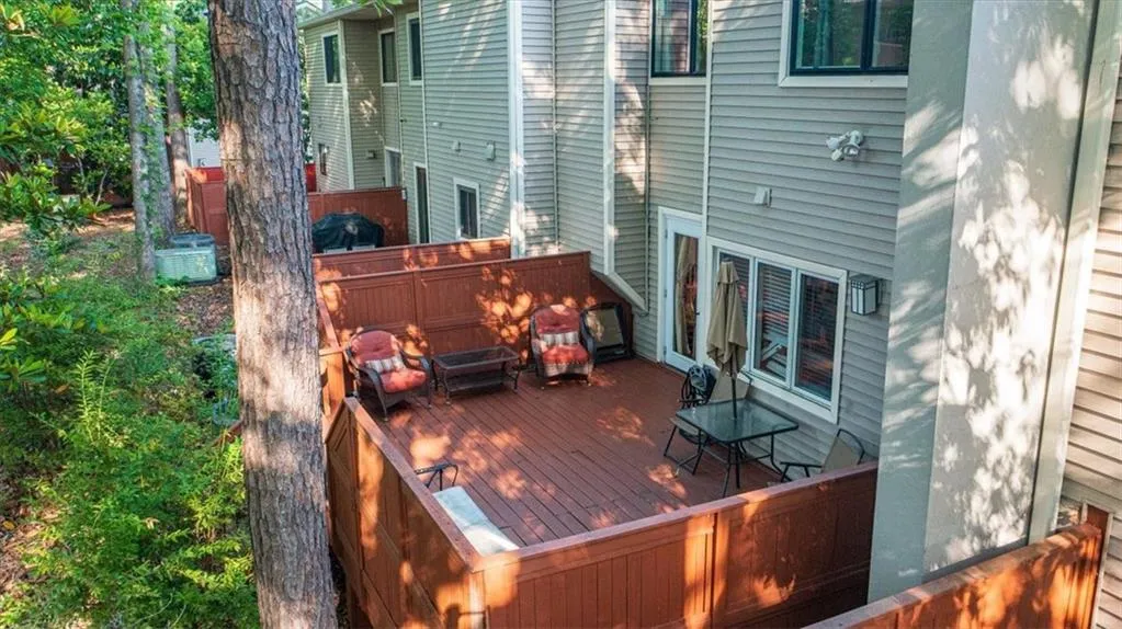 View of wooden deck