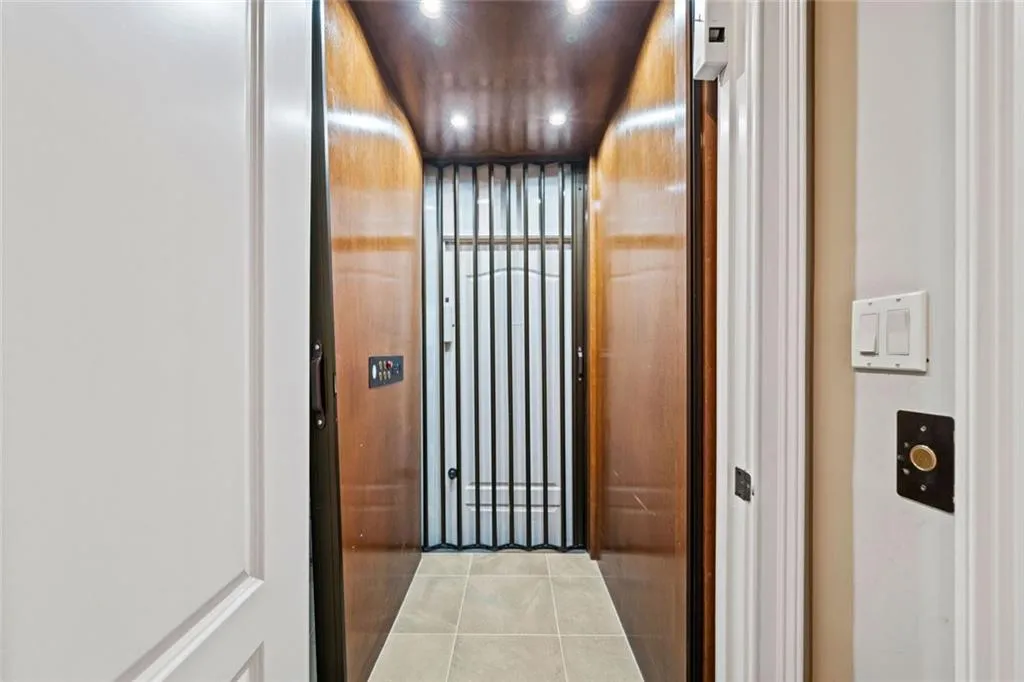 The elevator is spacious and on an automatic timer for ease of use.