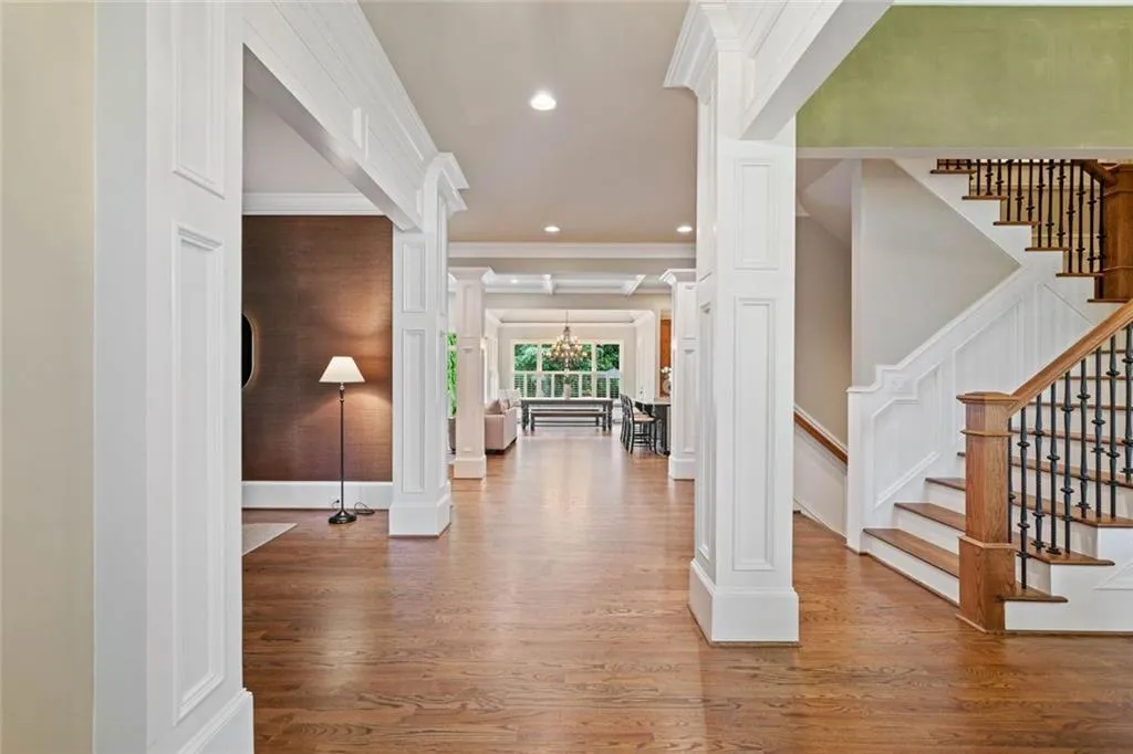 Entrance Foyer with beautiful hardwood floors throughout the main level.