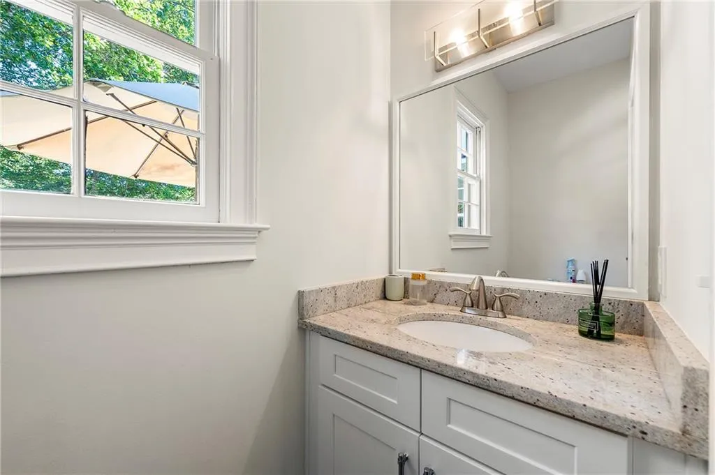 Bathroom featuring vanity