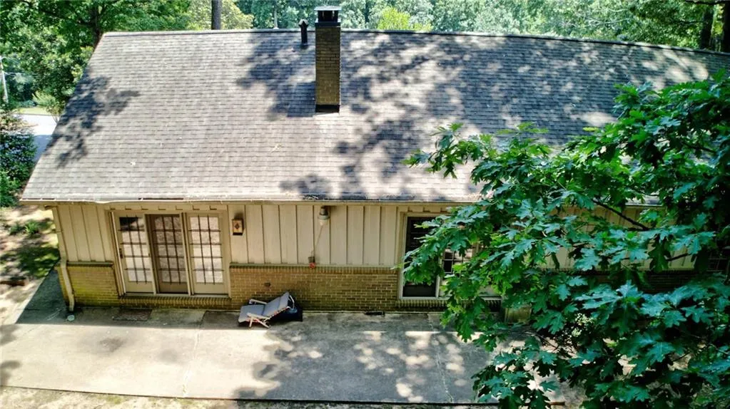 View of front facade with a patio area