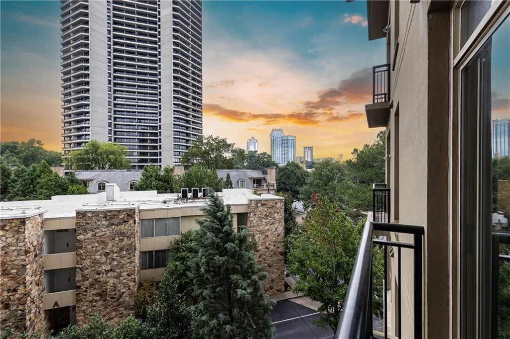 Beautiful city views from balcony