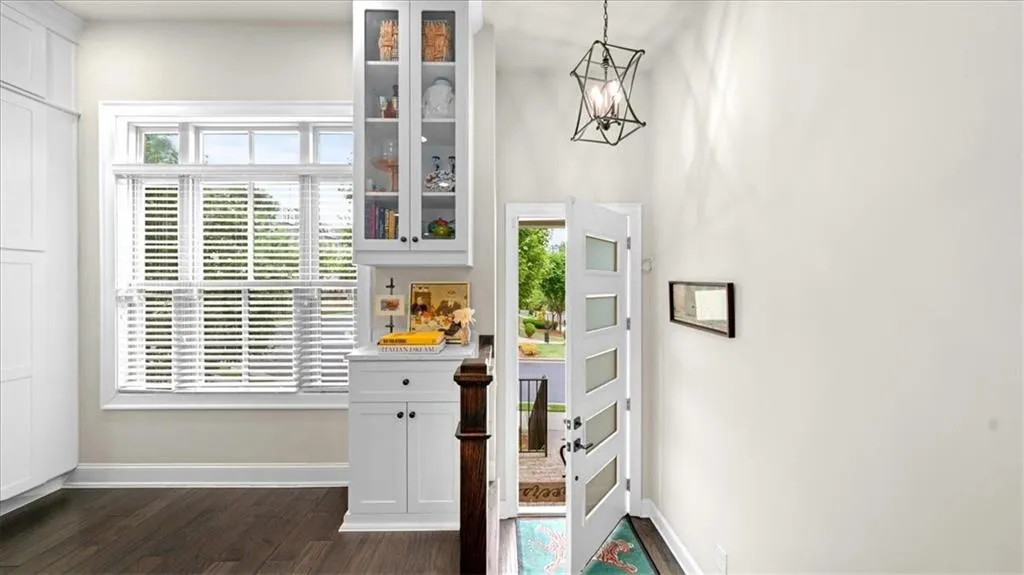 Recently added coffee bar with extra cabinets!