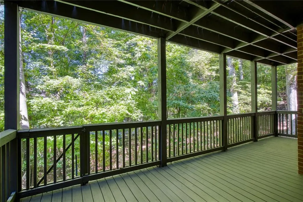 Back deck located off the lower basement level