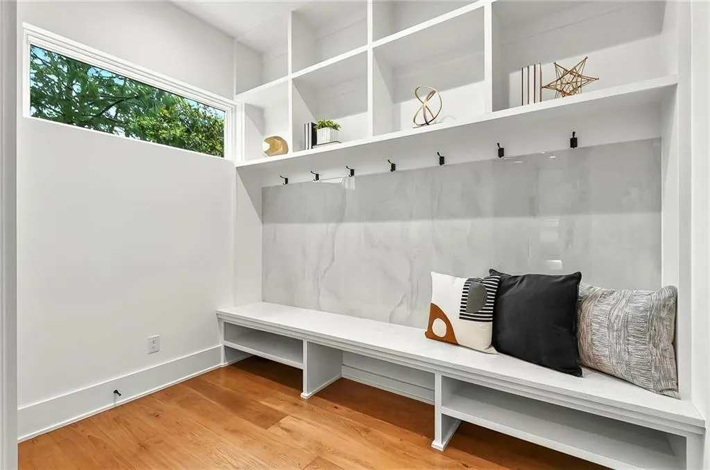 Mudroom featuring wood finished floors