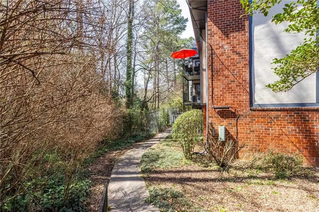 View of home's exterior with brick siding